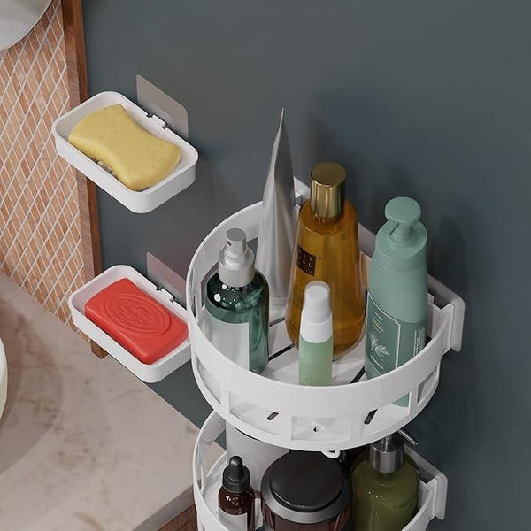 Bathroom Shelves with Hooks (Pack of 2)