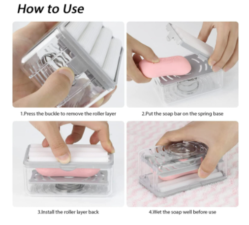 2 in 1 Soap Cleaning Storage Foaming Box
